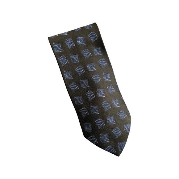 Vintage Georgio Armani Olive Green Silk Necktie - Picture 1 of 3